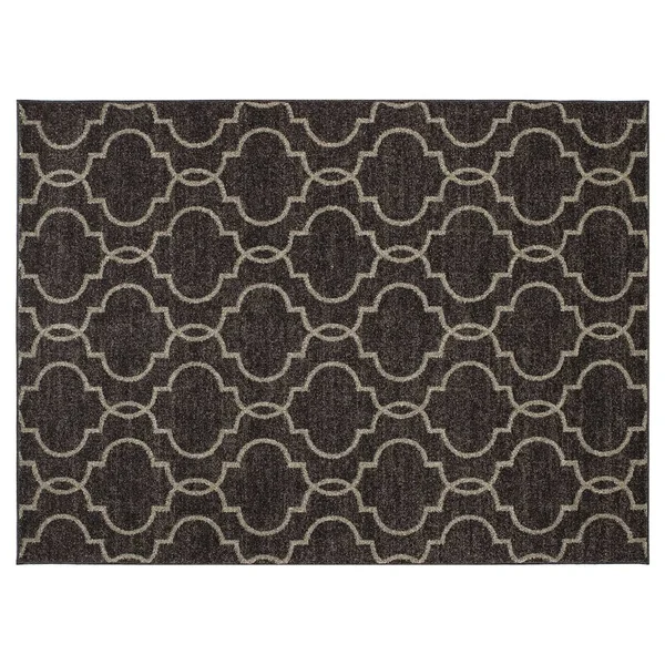 Concord Casa Quatrefoil Area Rug, Brown - 5&3x22 Round