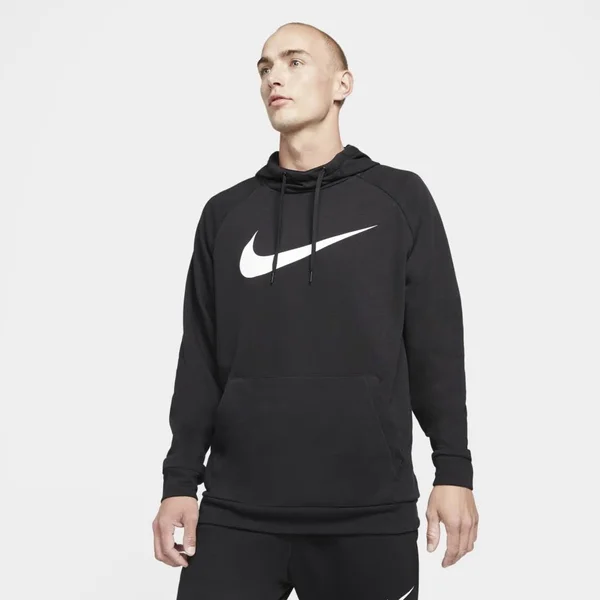 Nike Men's Dri-Fit Pullover Training Black Hoodie, Size: Small