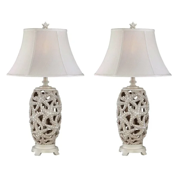 Seahaven Classic Starfish Night Light Table Lamp 31x22 High, White