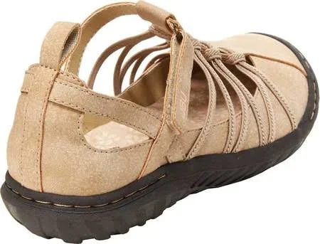 Women's Jambu JBU Juliet Vegan Closed Toe Sandal, Size: 7.5, Beige