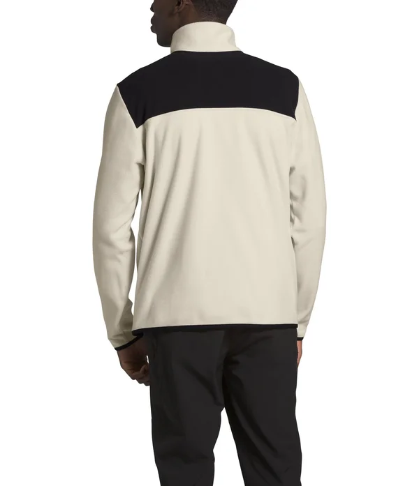 The North Face Men's TKA Glacier Snap-Neck Pullover - XL - Vintage White - TNF Black