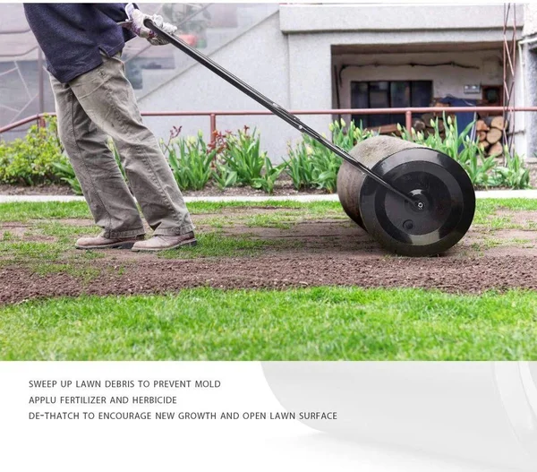 Tacklife Lawn Roller, Tow Behind Water Filled Roller Push 16 by 20-inch Hr60l