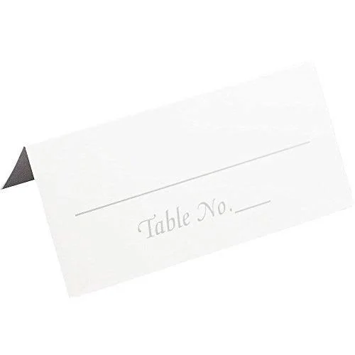 Jam Paper Foldover Wedding Table Place Cards - 2 x 4 1/4, White with Gold Double Border Placecards, 100/Pack (312125229)