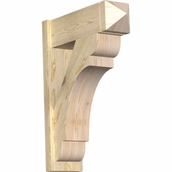 Ekena Millwork OUT08X24X32OLY03RDF 8x22W x 24x22D x 32x22H Olympic Rough Sawn Arts and Crafts Outlooker, Douglas Fir