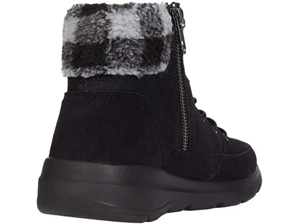 Skechers Women's on The Go Glacial Ultra - Timber Boots, Black/Gray, 7.5