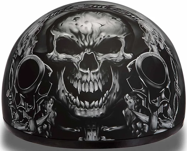 Daytona Skull Cap Helmet Guns (Size: XS)