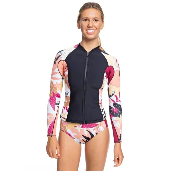 Roxy 1.0 Popsurf FZ LS Jkt B-L - Black/Terra Cotta - 8