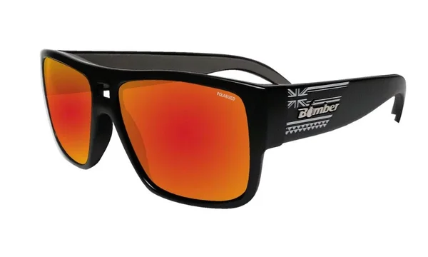 Bomber Irie Bomb Polarized Sunglasses Matte Black/Red Mirror
