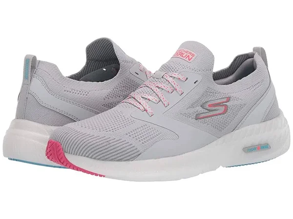 Skechers Women's GOrun Smart Hyper Sneaker - Gray/Hot Pink