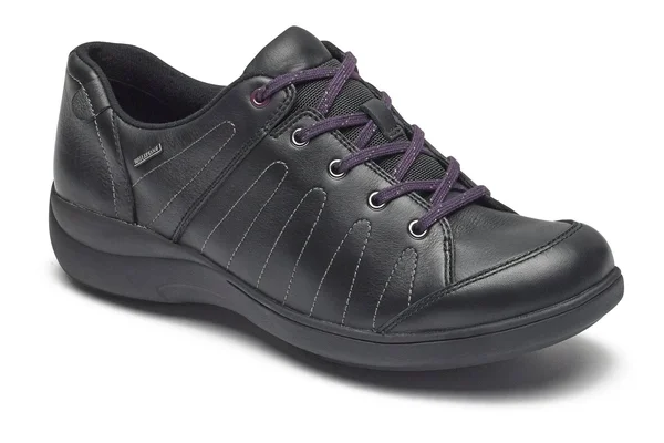 Aravon Women's REVsavor Sneaker, Size: 9, Black Leather