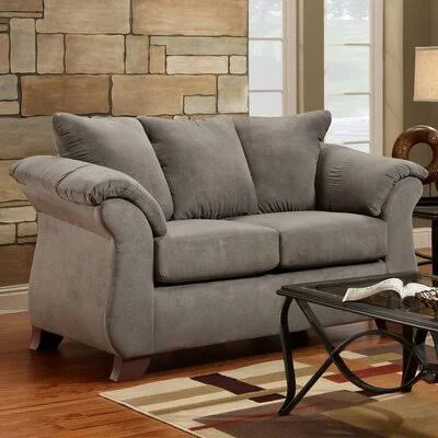 Alirah 70x22 Pillow Top Arm Loveseat Winston Porter Upholstery Color: Sensations Gray
