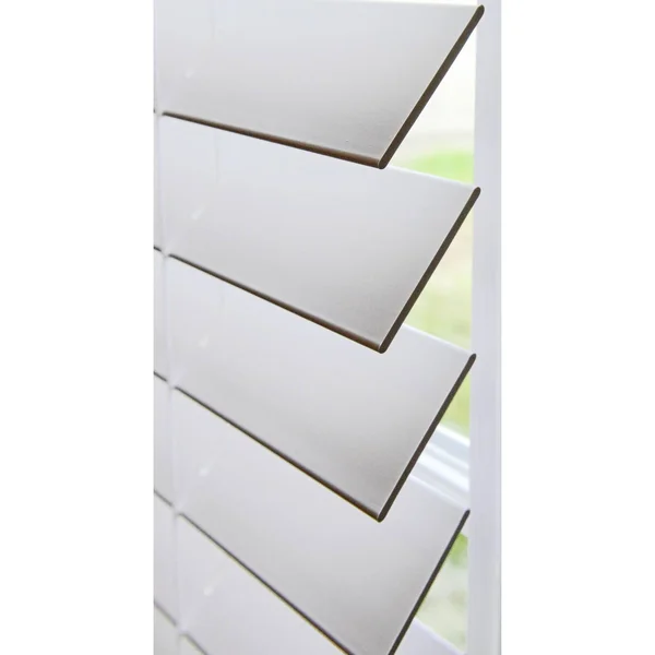 Linen Avenue Custom Cordless Faux Wood Blind White - 56 W x 60 H Flush Inside Mount