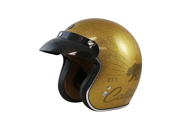 Torc (T50 Route 66) 3/4 Helmet with &Super Flake& Graphic (Gold, X-Large)