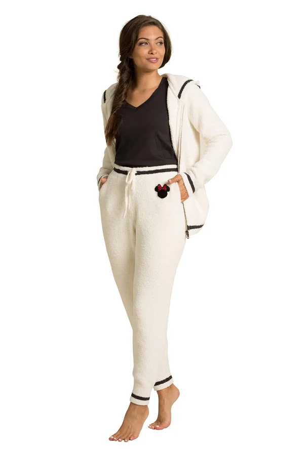 Barefoot Dreams CozyChic Classic Disney Women's Jogger Pants, Size Small, Cream