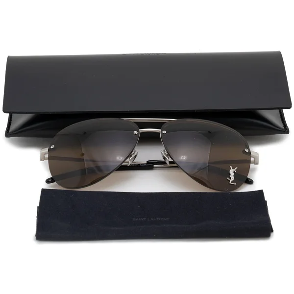 Sunglasses Saint Laurent Classic 11 M- 002 Silver - Brown
