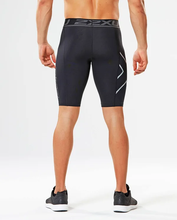 2XU Accelerate Compression Short - XXL - Black-Silver