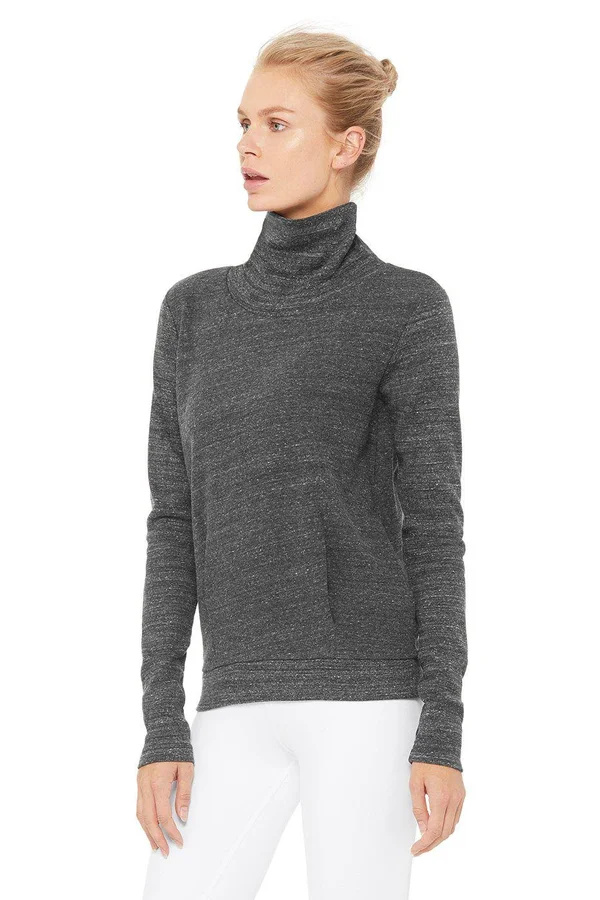 Alo Yoga Women's Clarity Long Sleeve Anthracite Heather L