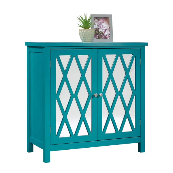 Sauder Harbor View Accent Storage Cabinet, Caribbean Blue