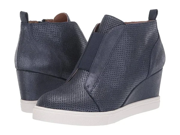 Women's Linea Paolo Felicia II Wedge Bootie Sapphire Suede - 6 M