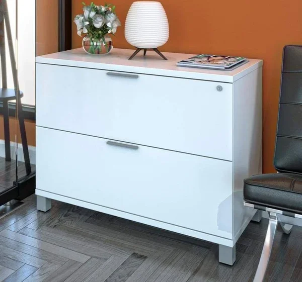 Bestar Pro-Linea Assembled Lateral File White