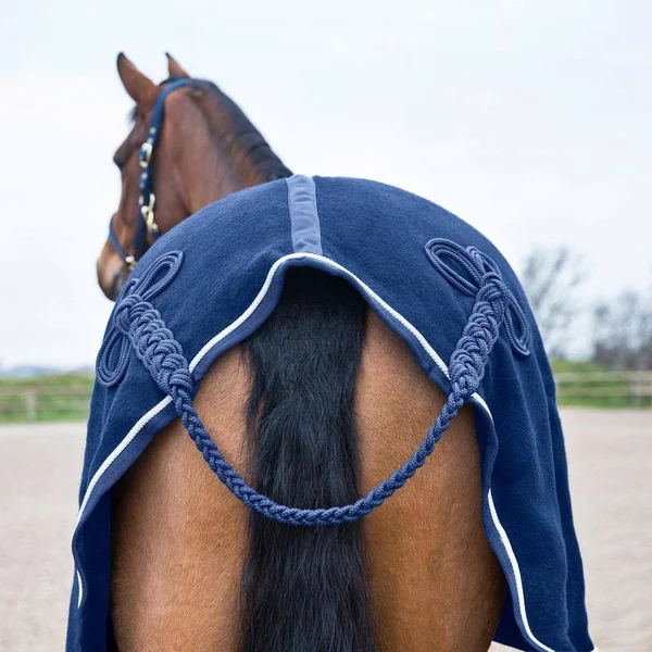 Horze Vail Wool Blanket, Peacoat Dark Blue, 66