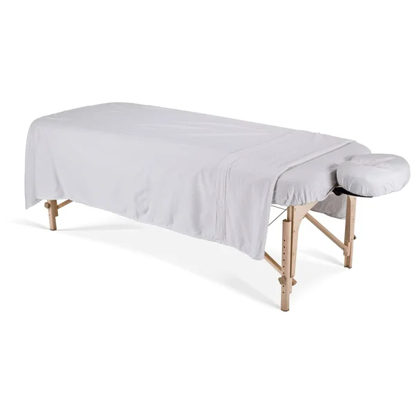 Earthlite Professional Flannel Massage Table Sheets Set - Durable, Soft, Luxurious Comfort, Double-Napped Top Sheet, Fitted Shee
