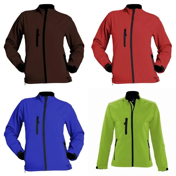 SOLS Womens/Ladies Roxy Soft Shell Jacket (Breathable - Windproof and Water Resistant) Grey Marl Womens Softshell Jacket