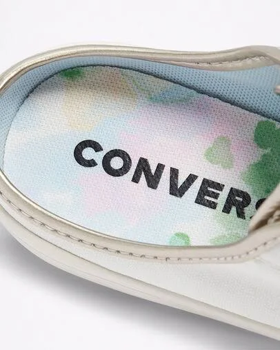 Converse Chuck Taylor All Star Dainty Sneaker Mule, Size 9.5 in Egret/Light Gold at Nordstrom