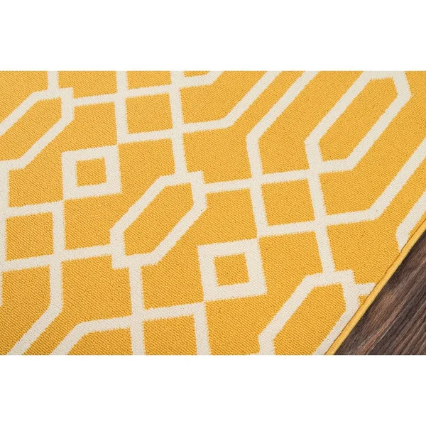 Misquamicut Blue Indoor/ Outdoor Area Rug by Havenside Home - 6&7x22 x 9&6x22 - Orange