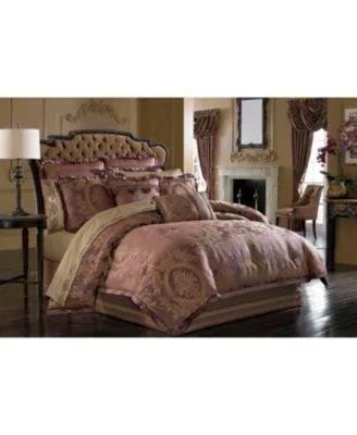 J Queen New York Napoleon Merlot Queen Comforter Set - Red