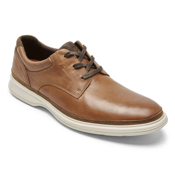 Rockport Mens Dressports 2 Go Plain Toe Shoes - Size 8.5 M - Brown