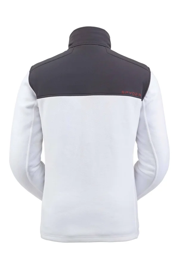 Spyder Men's Basin Half Zip Fleece Jacket - Medium - White
