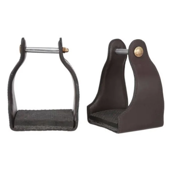 Royal King Leather Covered Endurance Stirrup, Brown