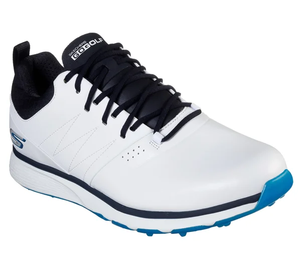 Skechers Men's Go Golf Mojo - Punch Shot Golf Shoes - White/Blue, 7.5