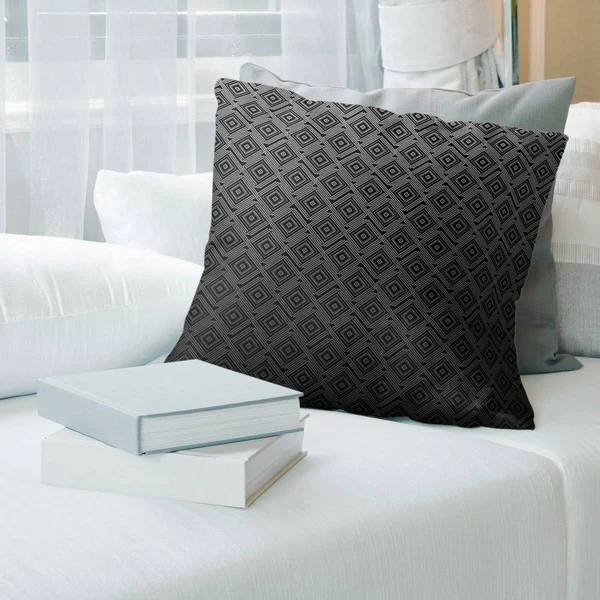Fun Square Maze Throw Pillow - 26 x 26 - White Ombre - Cotton