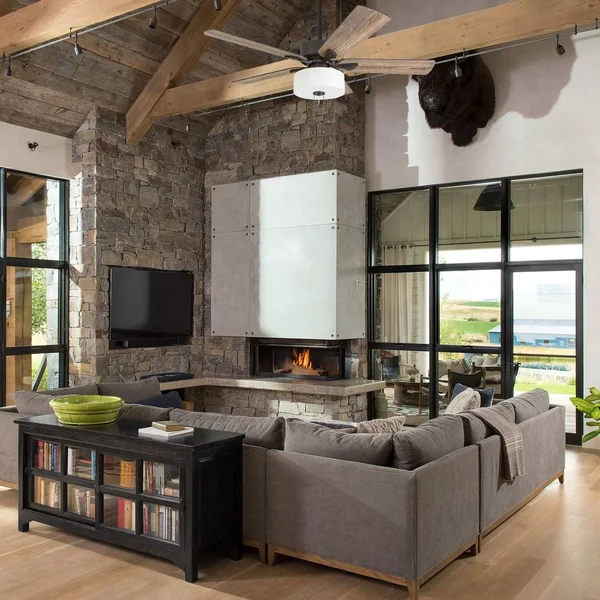 Prominence Home 50568-01 Snowden Farmhouse Ceiling Fan 52x22 Barnwood/Tumbleweed, Aged Bronze