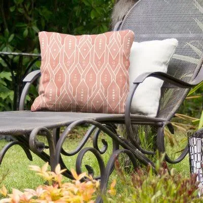 Indoor/Outdoor Throw Pillow East Urban Home Color: Orange, Size: 16x22 x 16