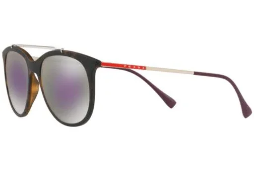 Prada Linea Rossa PS 02TS U61129 Havana Oval Sunglasses