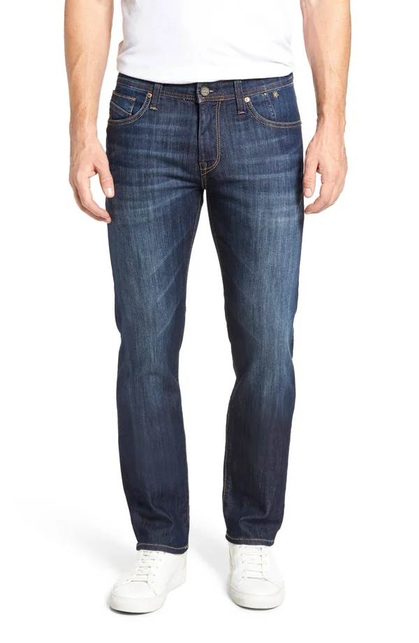 Mavi Men's Zach Straight Leg in Dark Maui, Men's Jeans