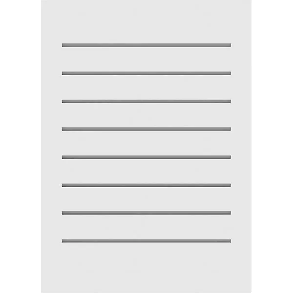 Ekena Millwork GVPVE12X3402SF 12x22W x 34x22H Vertical Surface Mount PVC Gable Vent: Functional - w/ 2x22W x 1-1/2x22P Brickmould