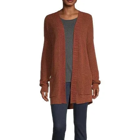A.N.A Womens Cardigan, Small, Brown