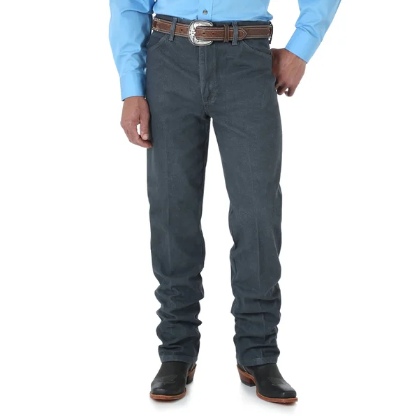 Wrangler Men's Cowboy Cut Slim Fit Charcoal Gray, 27x32