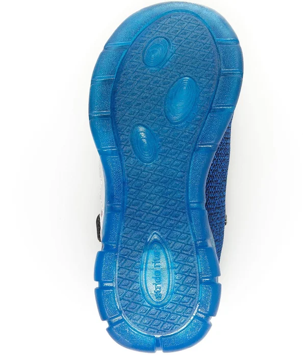 Stride Rite Boys Lighted Shark Sneaker, Black/Blue, 9.5 Toddler US