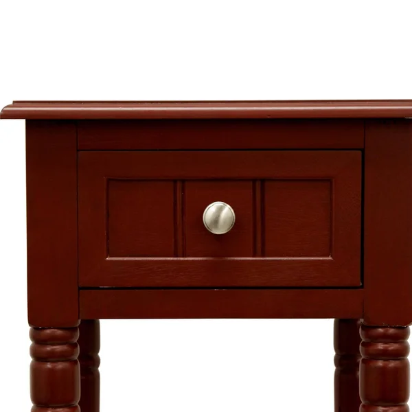 Decor Therapy Square Accent Table - Red, 14 x 14 x 28 in