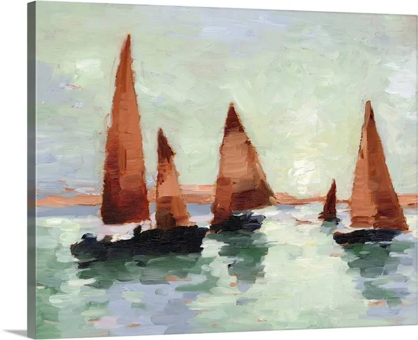 Sunset Harbor II - Canvas Wall Art, 20x16, Great Big Canvas