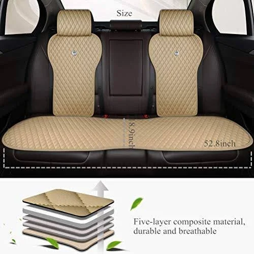 Red Rain Beige Universal Seat Covers Leather Seat Cushions 2/3 Covered 11pcs Luxury Seat Protector Universal for Car/auto/truck