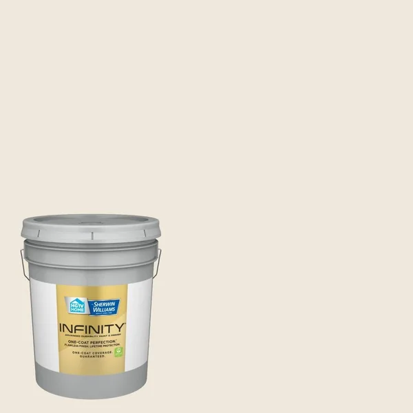 HGTV Home by Sherwin-Williams Infinity Flat Antique White 7002-20 Interior Paint (5-Gallon), 7002-20-606920