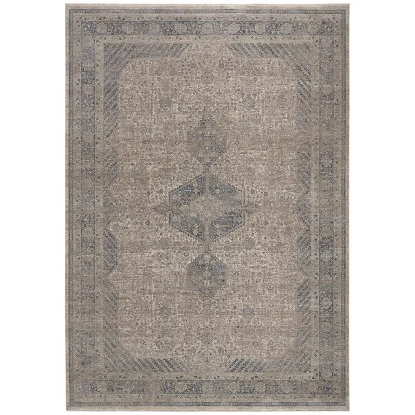 Gilford Rustic Persian Farmhouse Rug, Warm Gray/Blue, 5ft x 7ft - 2in Area Rug, Size: 5' x 7'-2 inch