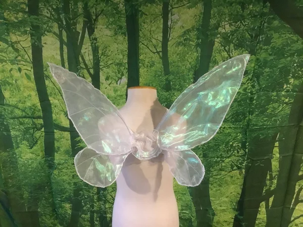 Fairy Wings - Tinkerbell Style, White, Iridescent, Small, Children Size