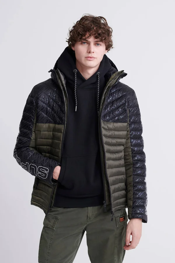 Superdry Colour Block Fuji Jacket - Green - Casual Jackets